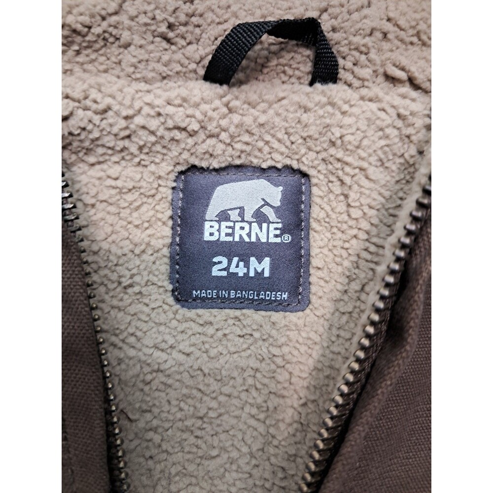 BERNE Coat Boys Sz 24 Months Infant Toddler Duck Canvas Quilted Zip Work Chore - Picture 4 of 8